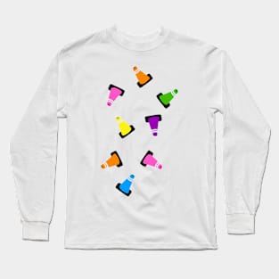 multi colored traffic cones Long Sleeve T-Shirt